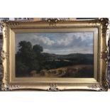 W W Caffyn (1845-1898) - 'Leith Hill, Surrey', oil on canvas, signed and dated 1876 lower left, 34 x