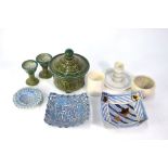 A collection of contemporary studio ceramics, including Linda Chew (Winchester), A & J Young (