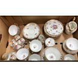 A collection of Dresden porcelain tea and coffee wares (box)