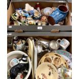 A quantity of Asian and European Ceramics, and other objects, including: Devon Motto ware, a Beswick