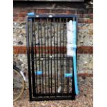 Gates & Fences UK, an unused pair of black powder coated garden/pedestrian gates c/w brackets/