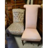 Diamond upholstered prieu dieu chair and fruit upholstered nursing chair (2)