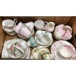 Royal Albert 'Moss Rose' part tea service and other tea wares