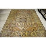 A Turkish Milas pale ground carpet with geometric design