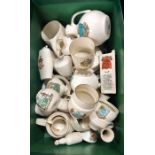 A collection of W H Goss crested wares