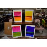 Four abstract studies in the Rothko style, mounted but not framed (4)