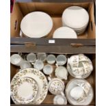A Wedgwood bone-china part service, each piece decorated with floral designs; together with a