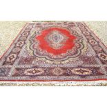 Modern Belgian made Persian Kashan style large carpet of traditional floral design 360 x 274