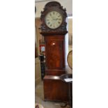 A large 19th century mahogany longcase clock with 'Johnson Strand London' dial with roman numerals