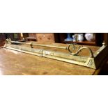 Carved brass extending fender internal measurements 124 x 30.5cm