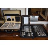 A cased set of 72 piece cutlery set in original box, a set of Fujiyama knife set and a boxed