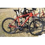 A Trek series 3700 hardtail mountain bike, red frame [p18083849]