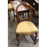 A pair of mahogany balloon back side chairs to/w 19th century oak hanging corner cupboards and
