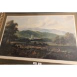 An large framed print of Balmoral landscape