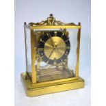 A Shatz musical mantle clock, striking on eight graduated rods