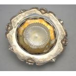 A heavy quality silver muffin dish with cast and engraved rim, Mappin & Webb, London 1925, 14.2