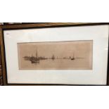 William Lionel Wyllie (1851-1913) - Bruinisse, Holland, drypoint etching, pencil signed lower