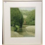 Kevin Hughes (b 1947) - 'The River Neet at Hele Bridge', watercolour, signed lower right, 41 x 33 cm