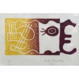 John Banting (1902-72) - Abstract, ltd ed linocut numbered 4/10, pencil signed and dated 1931 to