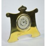 An Edwardian Art Nouveau silver strut-clock with Swiss Octo movement, John Grinsell & Sons,