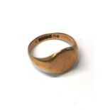 A gentleman's 9ct rose gold signet ring, size W, approx 6.3gFaint remnants of monogram