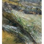 Tina Combellack - 'Tarr steps to Withypool (Exmoor), mixed media, signed lower left, 40 x 36.5 cm