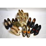 Eight pairs of ladies size 4.5/5 vintage and other shoes