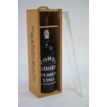 A single bottle of 1965 Krohn Colhetta port , Wiese & Krohn, boxed NB:  Sold as seen, no warranty as