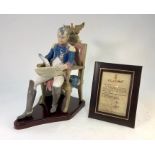 Lladro model of Napoleon seated on a chair, limited edition 514/1500, sculptured by Salvador Furio