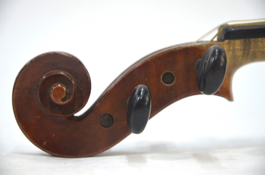 A French violin, 'The Carrodus', retailed by Haynes & Co, label within dated 1912, with 36 cm two- - Image 5 of 13