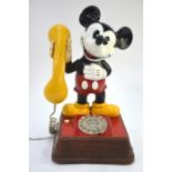 A circa 1980s Mickey Mouse telephone, 38 cm high