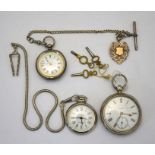 A Victorian silver open-faced pocket watch with Express English Lever top-wind movement no 474898 by