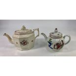 SALEROOM AMENDMENT - 2 TEAPOTS  A Worcester porcelain globular teapot decorated with 'The Lady at