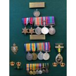 Two father and son groups of WWI and WWII medals to Gurkha Rifles / Black Watch / Gordon Highlanders