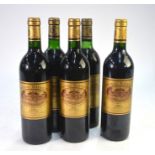 Five bottles of Chateau Batailley Grand Cru Classe Pauillac 1981, 1985, 1993(x2), 2001 (5) NB:  Sold