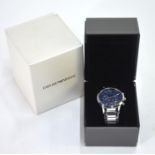 Emporio Armani - a gentleman's stainless steel wristwatch AR2844 - apparently unused - in original