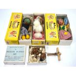 Four Pelham puppets - Jiminy Cricket, Dutch Girl, Poodle and Bengo (3 in original boxes)Mostly