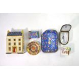 Various miniature china objets de virtu, including Crown Derby, Spode and Herend, to/w a Sampson