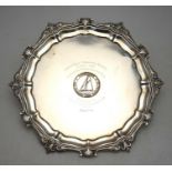 A heavy quality silver trophy salver - International Coronation Regatta, Torbay 1937 - the rim