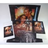 Star Wars: Italian film poster Episode II (Attack of the Clones), 140 x 98cm, to/w a French version,