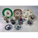 A collection of assorted 18th/19th century English china and porcelain to include:  Staffordshire