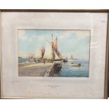 Arthur D Bell (1884-19660 - 'Brixham Trawlers', watercolour, signed and dated 1945 lower left, 24