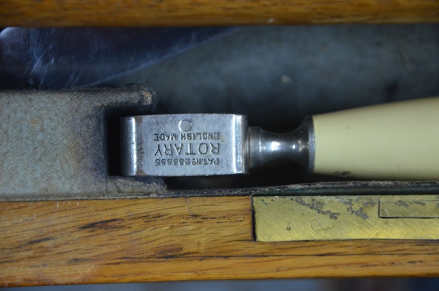 An oak two-drawer canteen table on twist supports, containing a quantity of epns flatware and - Image 2 of 3