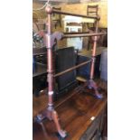 A 19th century mahogany clothes airer to/with another painted airer (2)