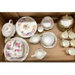 Royal Crown Derby Posies tea wares to/w a gilded Hammersley china coffee set etc.