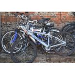 Apollo Phaze hardtail mountain bike, two ladies bikes, a full suspension bike, Rock mountain bike