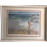 After W Russell Flint - Waves, print, pencil signed to lower right margin, 49 x 63 cm pub Frost &