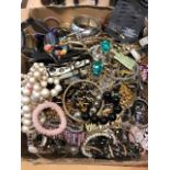 Large quantity of costume jewellery including necklaces, earrings, fashion watches, bracelets etc (