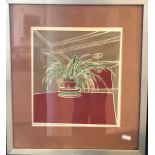 Bob Sanders - 'Potted Plant on Table Top', pencil signed artists proof, screenprint