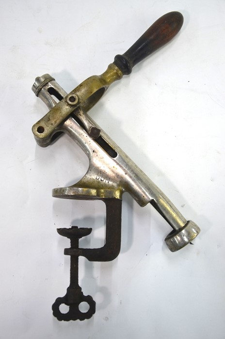 A vintage 'Big Don' counter-top bar corkscrew
